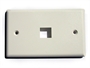 PLACCA PORTA FRUTTI 1 POSIZIONE X JACK UTP/STP COLORE CHIARO