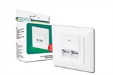 PRESA A MURO AD INCASSO RJ45 CAT. 6 PER RETI