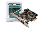 SCHEDA PCI-EXPRESS COMBO 3 PORTE USB 2.0 E 2 PORTE FIREWIRE IEEE 1394A
