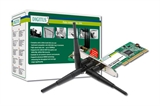 SCHEDA WIRELESS PCI 300 MBPS CON 3 ANTENNE ESTERNE