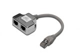 SDOPPIATORE SCHERMATO PER CAT. 5E PER 2 LINEE RJ45 (DN-93904)