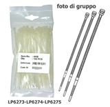 SET 100 FASCETTE IN NYLON, TESTATE UL94V-2, CARICO 50 KG. MISURE 200 X 2.6mm. (AKB-3)
