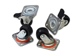 SET 4 RUOTE (DUE BLOCCABILI) PER ARMADI RACK LINEA ECO PER CARICO FINO A 250 KG.