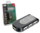 USB 2.0 HUB 4 PORTE LED BLU